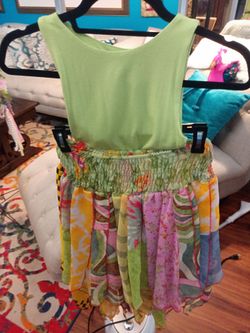 Halloween Colorful Patchwork Smocked Waist Skirt