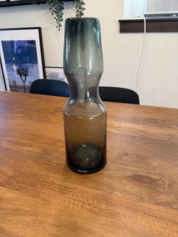 West Elm Smoked Glass Decorative Vase