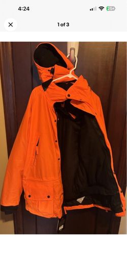 Redhead Men’s 4-1 Blaze 4-1 Orange Parka Jacket Size Large with Hood Brand New