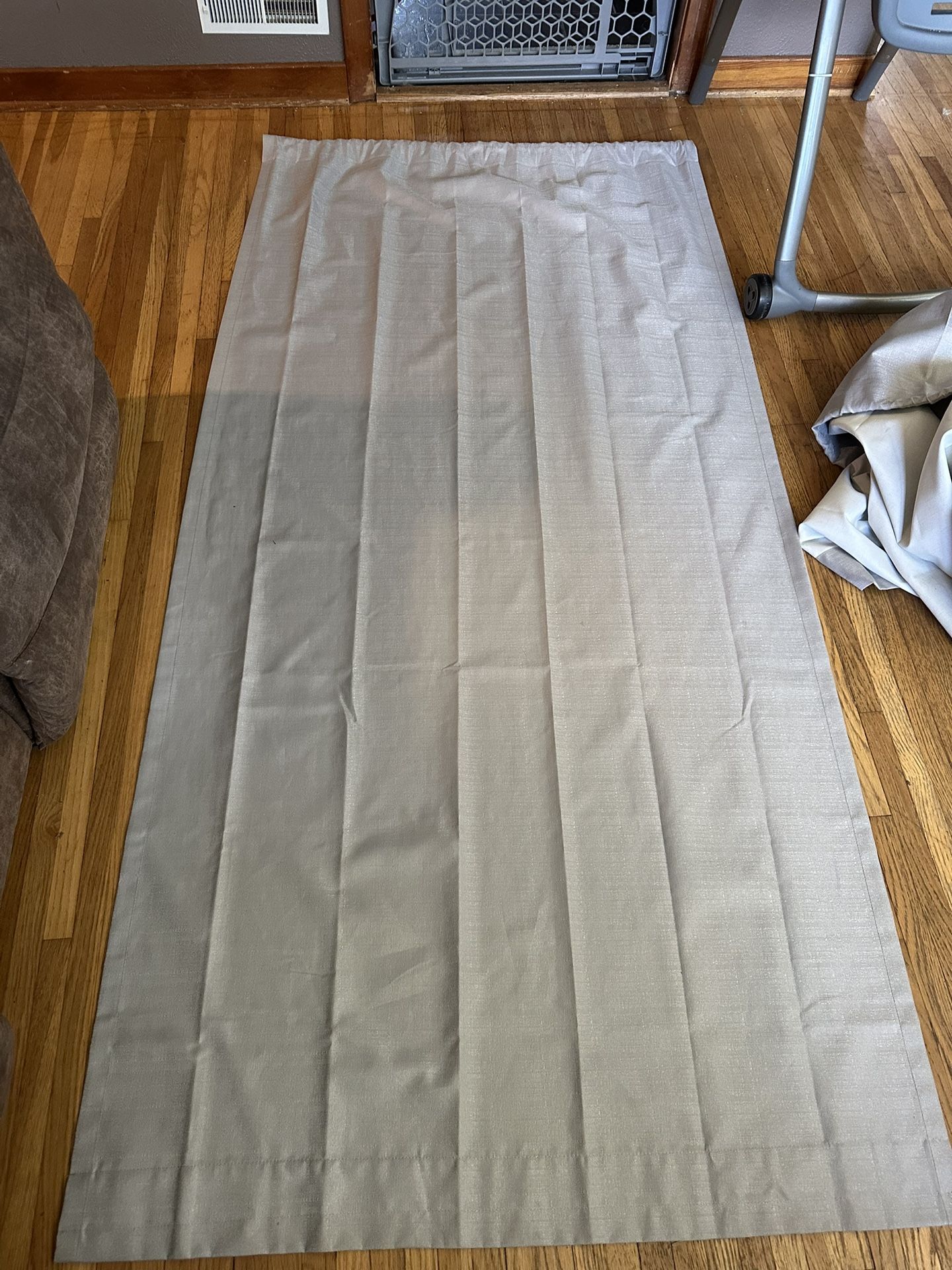 4 Large Grey Curtain Panels