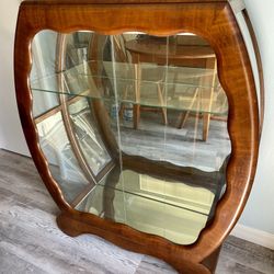 Antique Curio with mirrors and lights