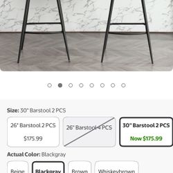 Home Swivel Black Gray Modern Bar Stools, Set 2 NEW Furniture Bancos Casa Muebles contemporary