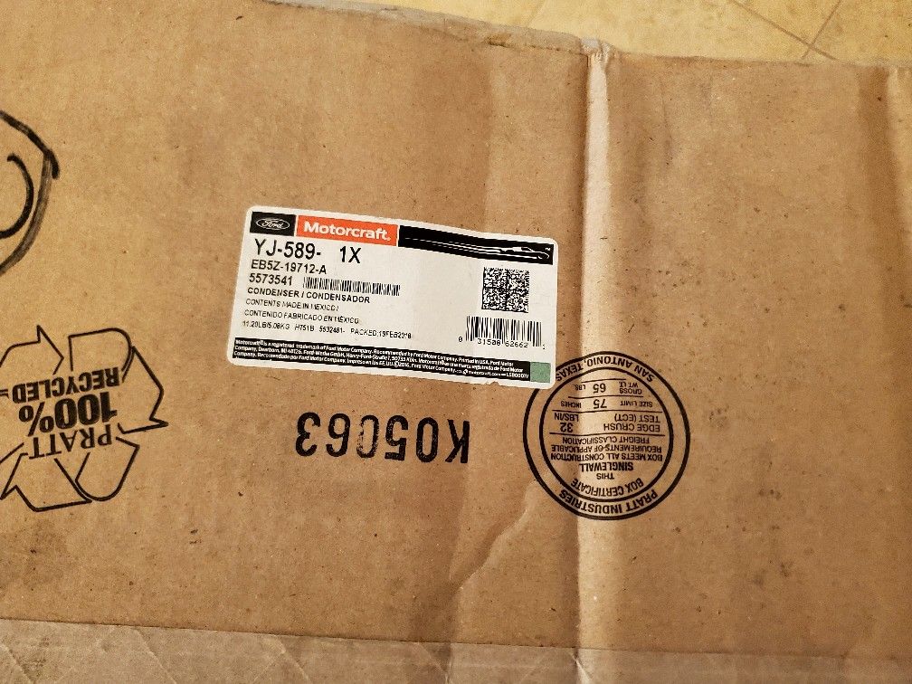 Ford Motorcraft Condensor YJ-589 EB5Z-19712-A