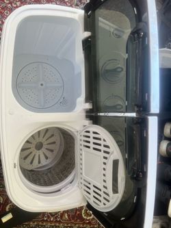 Small white washing machine and Air Dryer