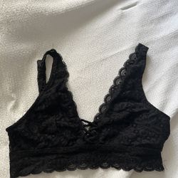 black bralette