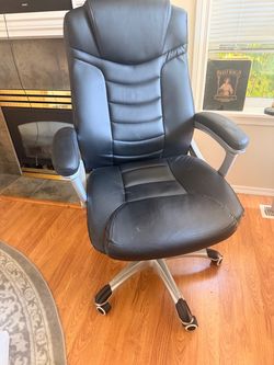 Way fair  Black Executive Office Chair – High Back / Padded / Rolling