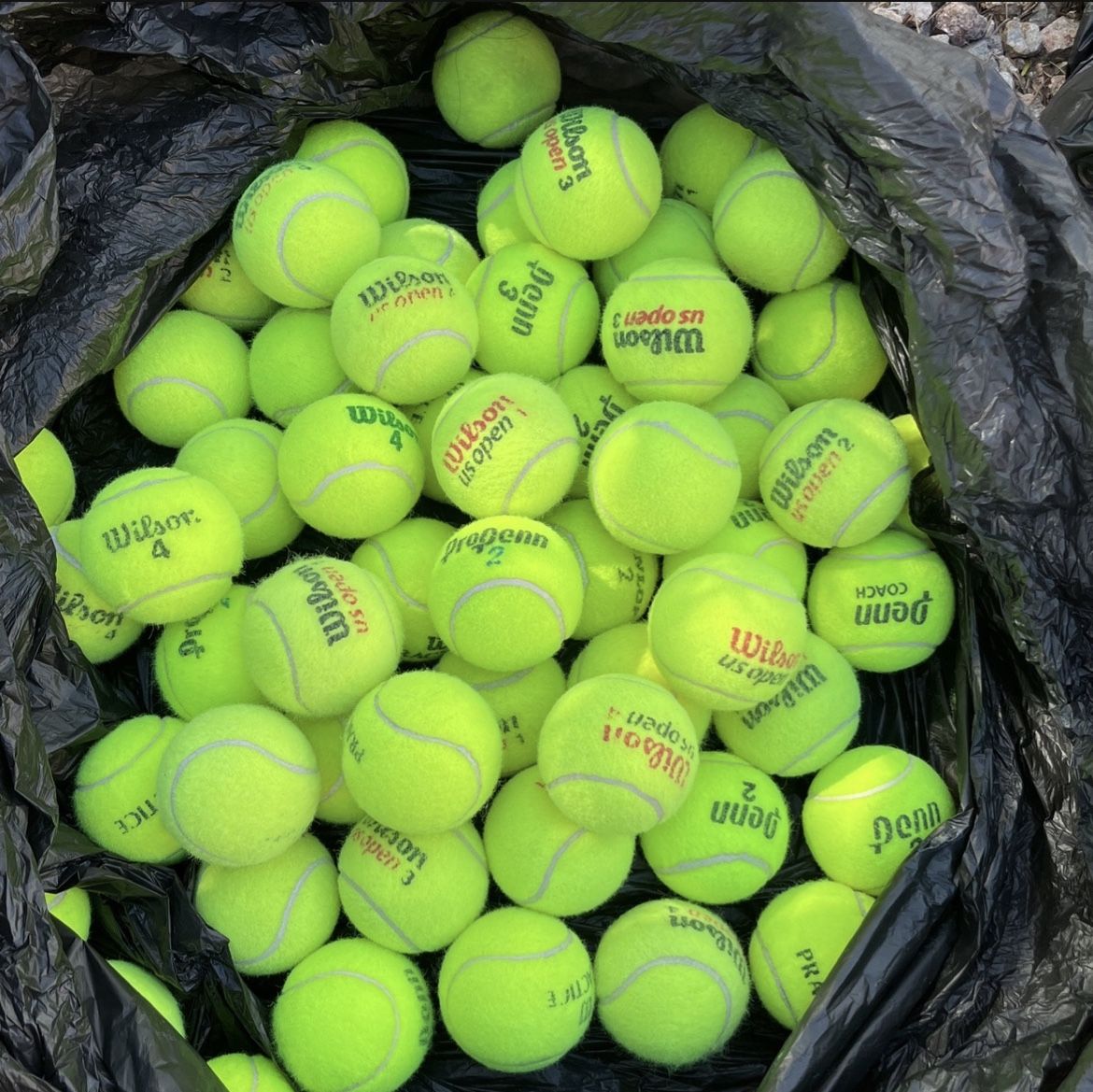 Big Bag Of Tennis Balls!