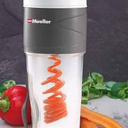 Mueller - Spiralizer - Veggie Pasta Maker - Salad To Go Cup, Comes with BPA Free Fork, Salad Dressing
