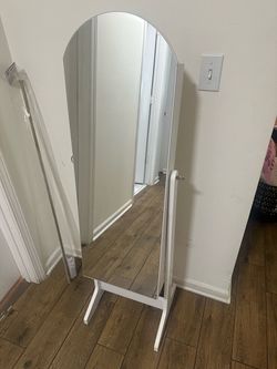 White Full-Length Standing Jewelry Armoire