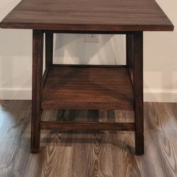 Brown Wood End Table