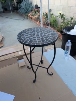 New outdoor round table! Mosaic top! 
I have 3 available! $30 each
