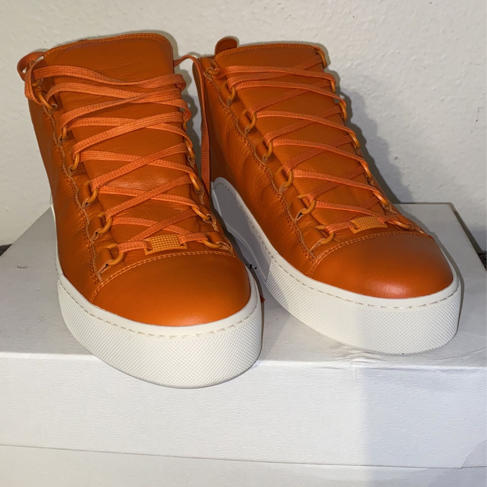 Footwear Balenciaga Arena High Orange Balenciaga Arena High