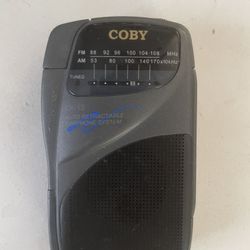 AM/FM Portable Radio With Enclosed Ear Bud