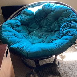 Papasan Chair And Stool