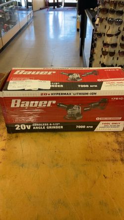 Bauer 20V Cordless 4-1/2” Slide Switch Angle Grinder ( TOOL ONLY )