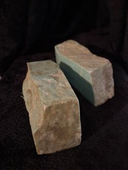 Raw Amazonite Crystal Stones Lot of 2