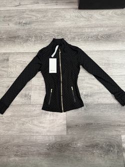 Lululemon Black Polka Dot Zip-Up Jacket