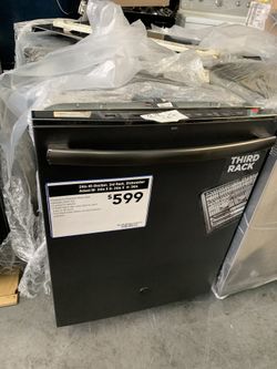 GE dishwasher in black stainless new
