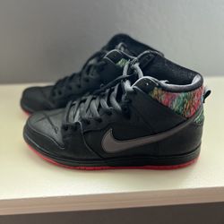 Nike SB Dunk High Gasparilla x SPOT | Size 10.5 | Black Red Silver
