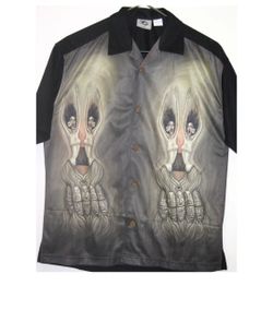 Rietveld USA Heavy Hula Button Camp Luau Beach Surf Shirt (2XL).