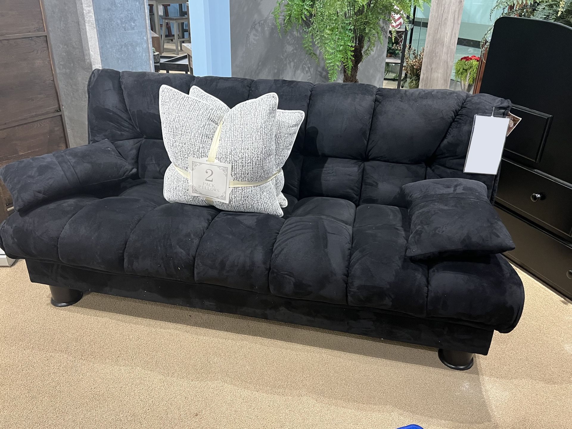 Bonifa Futon Sofa In Black