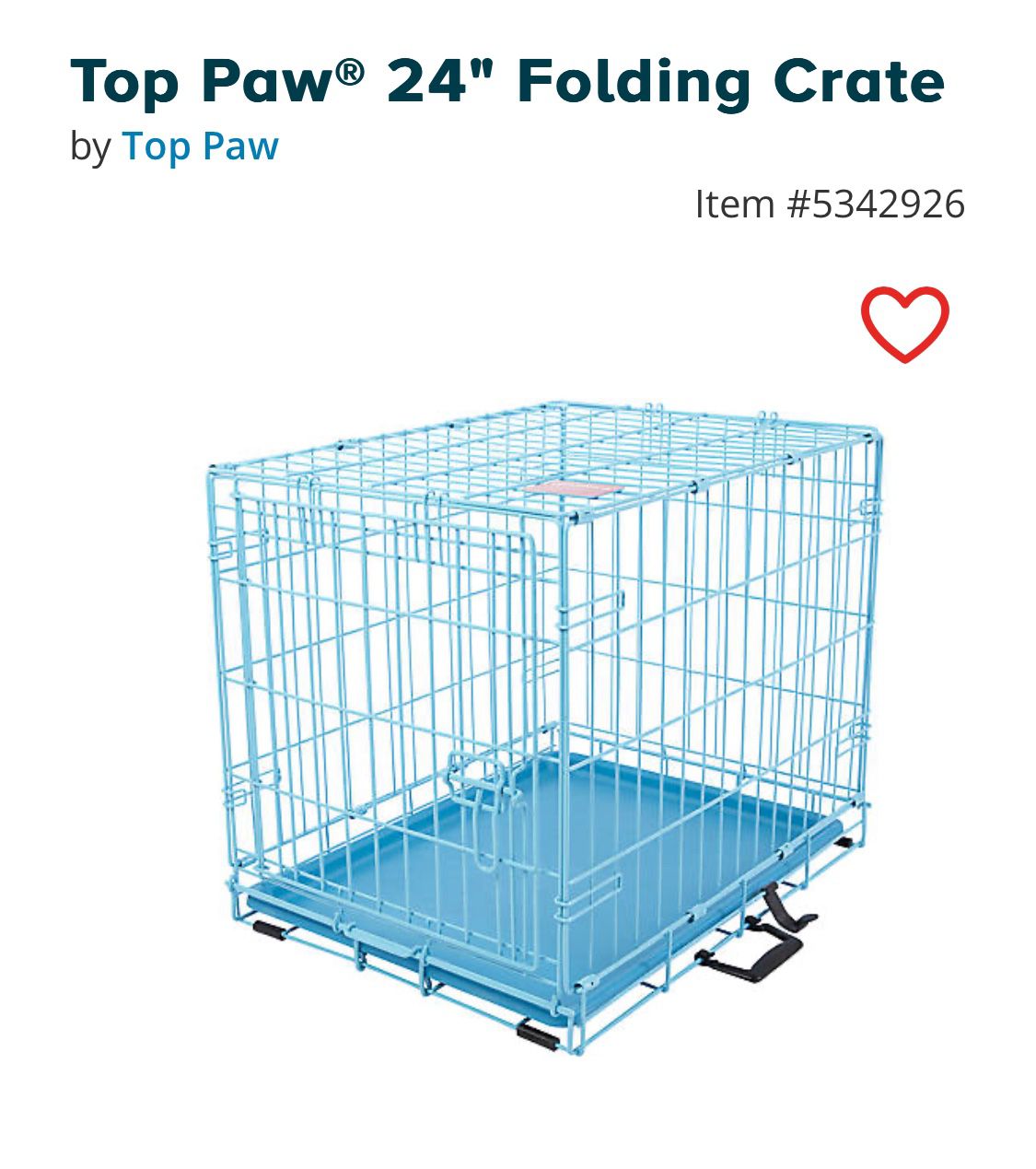 24’ Dog Crate With Kong Bed Pad 
