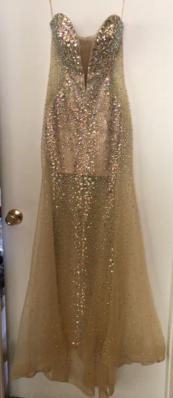 Sparkly long gown size 4