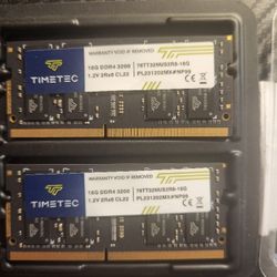32GB (2x16GB) DDR4-3200 CL22
