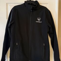 Top Golf Full Zip Performance Jacket Black Size Medium
