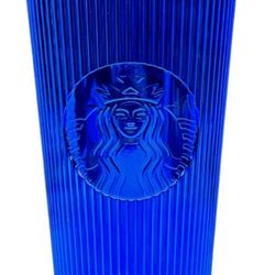 Starbucks Coffee 24oz Cold Tumbler Special Edition Royal Blue Metallic