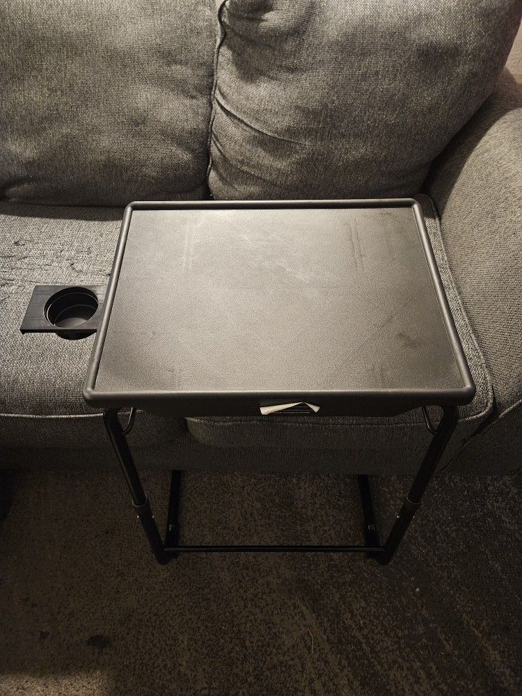 Multifunction Adjustable Height TV Tray Table Or Art Easel with Cup Holder