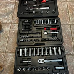 243-Piece Mechanics Tool Set Sockets Ratchets Wrenches