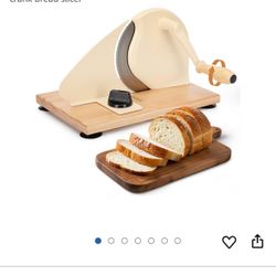 Bread slicer for homemade bread Easy to clean adjustable thickness for even slicing Manual bread slicer with hand crank Strong and stable suction make