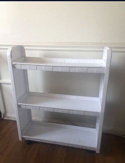 Narrow Slim Cart With Wheels White Kitchen Laundry 