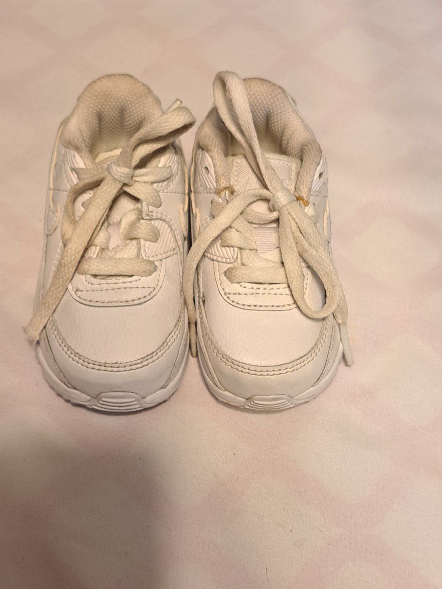 Baby Boys Shoes Size 5 5C Nike Sneakers White ❤️ 