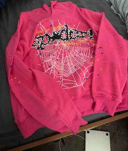 pink sp5der hoodie