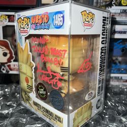 Naruto Kurama Link Mode Funko Pop Naruto Shippuden #1465 CHASE Signed + PSA
