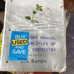 Lab Manual For Principles Of Chemistry Beran