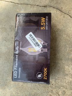 LED Filament Bullb Dimmable 2700K