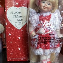 Vintage Porcelain Valentine Doll