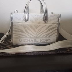 White & Silver Michael Kors Bag
