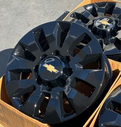 20” Chevy Silverado 2500 factory wheels rims gloss black new 3500