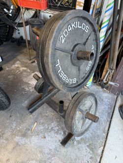 Olympic weight plates with tree