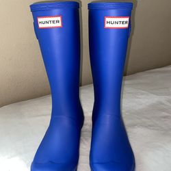 Hunter Original Tall Rain Boots Blue –Size 4
