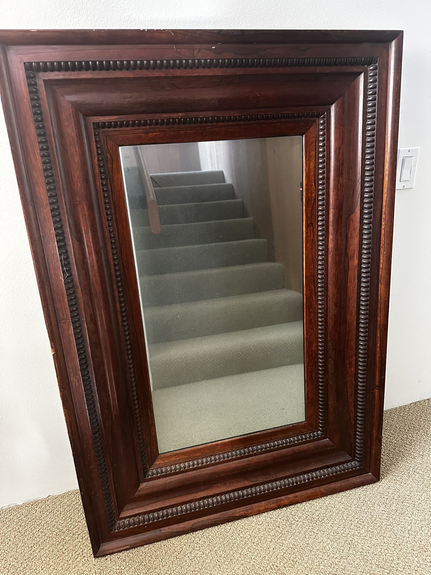 Beautiful Antique Brazilian Rosewood Mirror!