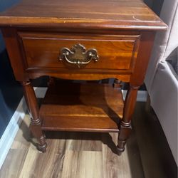Wooden Nightstand Solid Wood