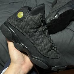 Jordan 13 Black Cats Size 12  Used No Box 