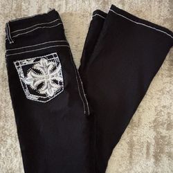 Bedazzled Black Bootcut Jeans