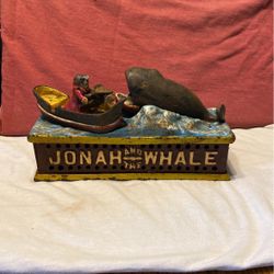 Antique Jonah and the whale bank. 