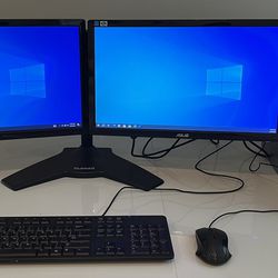 Dell Computer System With  Dual Monitors